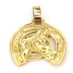 Horseshoe 18k Gold Yellow Pendent - Image 4