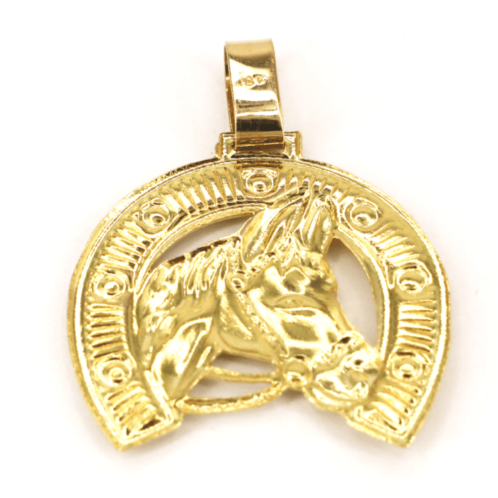 Horseshoe 18k Gold Yellow Pendent - Image 4