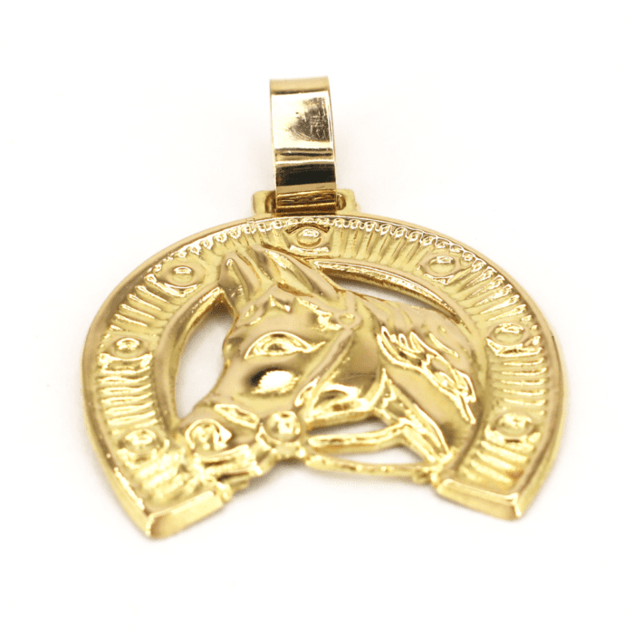 Horseshoe 18k Gold Yellow Pendent - Image 3
