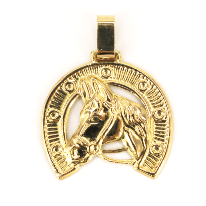 Horseshoe 18k Gold Yellow Pendent - Image 1
