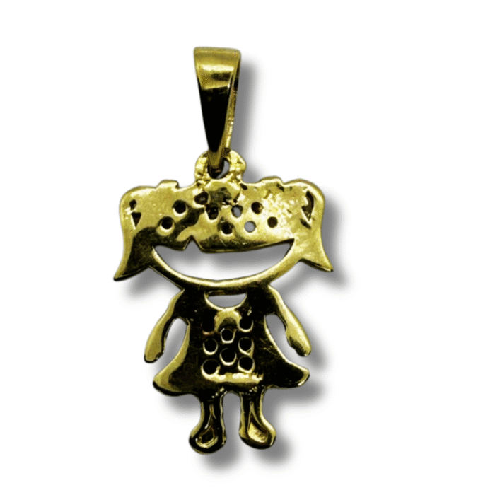Doll Charm Pendant – 18k Yellow Gold - Image 2
