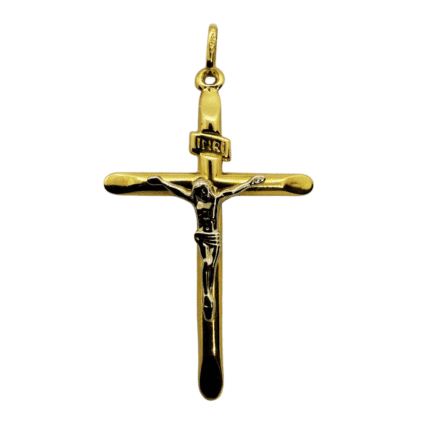 18K Yellow Gold Crucifix Pendant