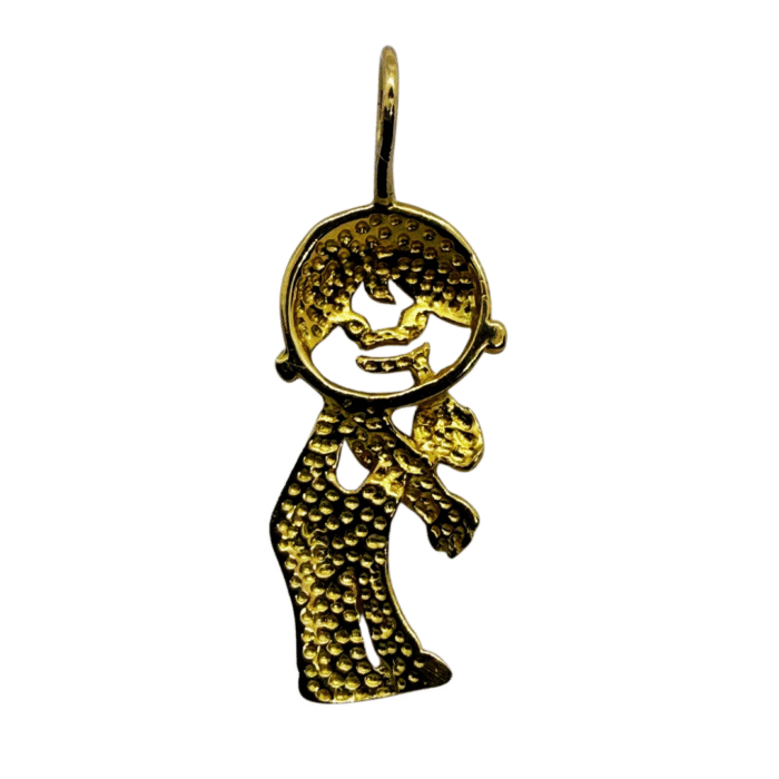 18K Yellow Gold Boy Pendant - Image 2