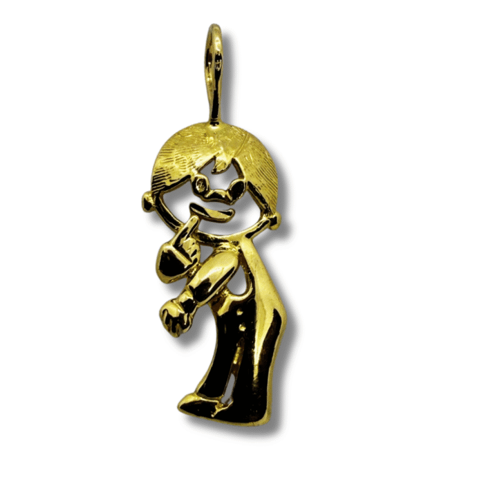18K Yellow Gold Boy Pendant - Image 1