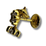 Star Zirconia Earrings – 18K Yellow Gold with Screw Backs - Image 3