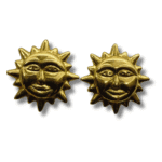 Happy Sun Earrings – 18K Yellow Gold with Pressure Backs