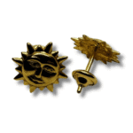 Happy Sun Earrings – 18K Yellow Gold with Pressure Backs - Image 3