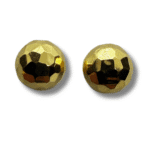 Textured Ball Earrings – 18K Yellow Gold with Pressure Backs - Image 4