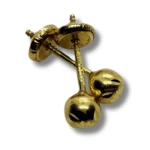 Classic Ball Stud Earrings – 18K Yellow Gold - Image 2