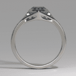 Anel Coração — Ouro Branco 18k com Topázio Azul e Diamantes LGD - Image 4